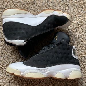 Jordan 13 Retro Black White Gum (GS) Tuxedo Shoes